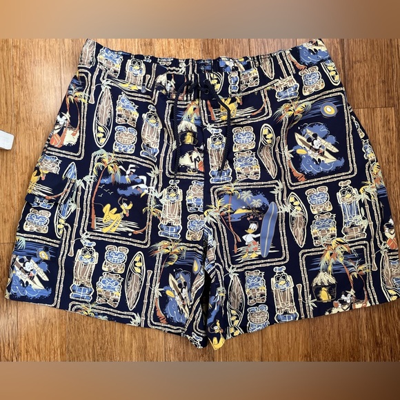Disney Other - Disney Mens Matching Cabana Hawaiian Swim Trunks Shorts XXL Mickey Tiki